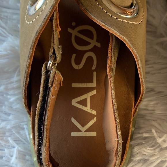 Kalso Earth Shoe Dalya Brown Leather Negative Heel Women's Sandals - Picture 7 of 16